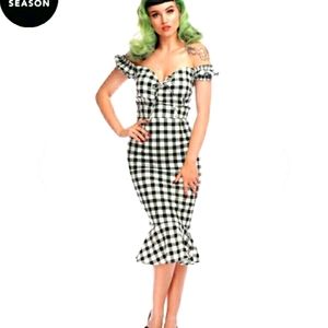 Collectif Sasha Gingham Dress NWT